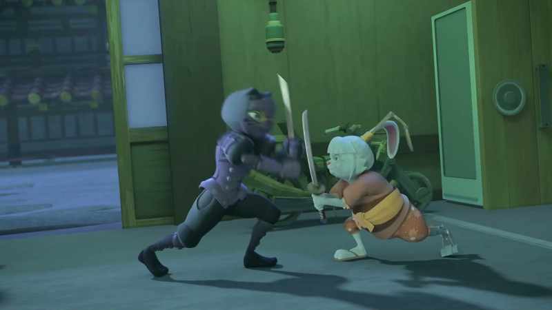 I need your sword! -[Auntie grunting]