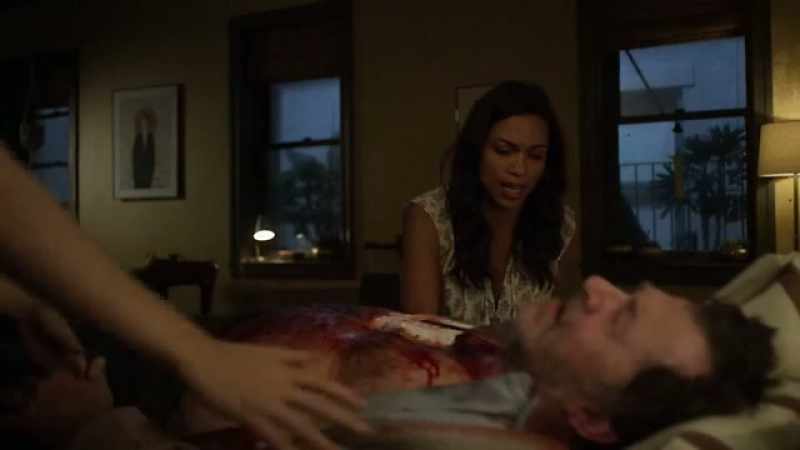 I need you to stay calm. Shh. - [Radovan wheezing]