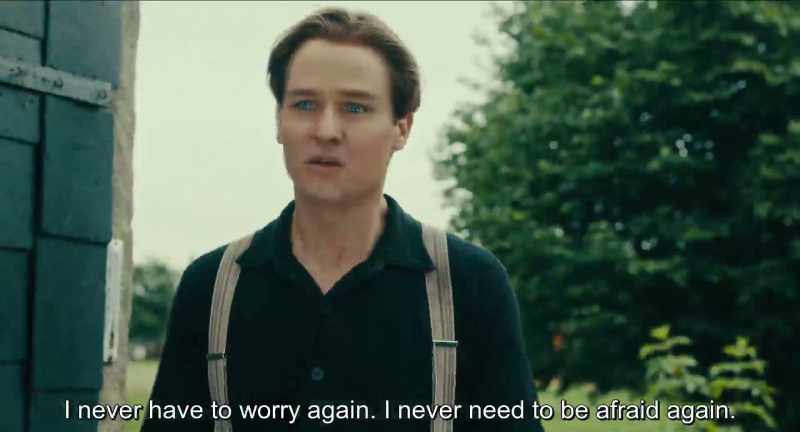 I never have to worry again. I never need to be afraid again