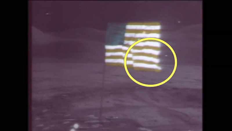 I noticed that after it passes, the flag moves