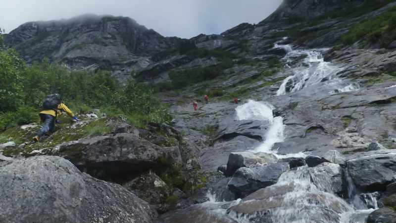 I was on the west buttress, I got hit by rockfall