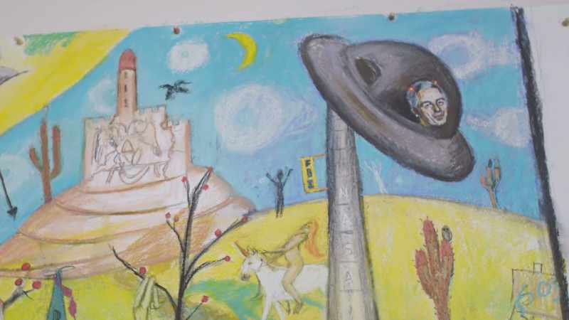 I put Epstein here with his little UFO on a NASA tower