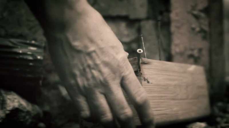 I reached down. I put my fingers on the end