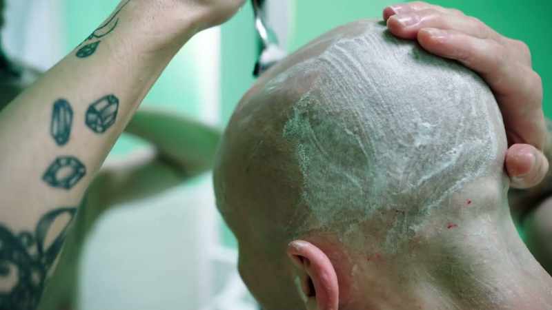 I shave my entire head fresh every single time I get in drag