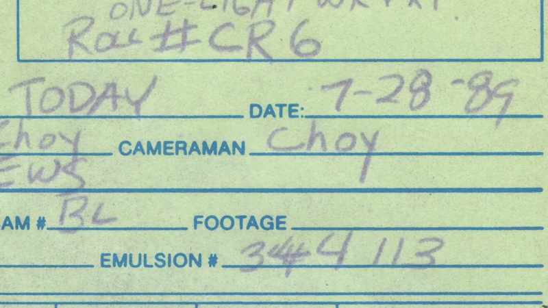 I shot over 50 rows of a 16-millimeter negative