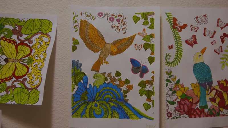 I spend most of my days now coloring