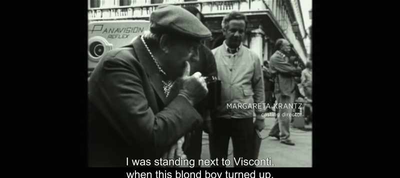 I was standing next to Visconti, when this blond boy turned up