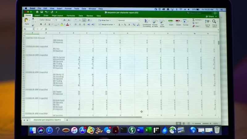 I started creating spreadsheets that I would present to the creatives on our film