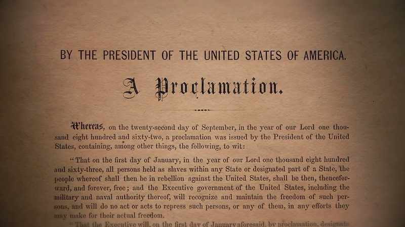 I had the Emancipation Proclamation