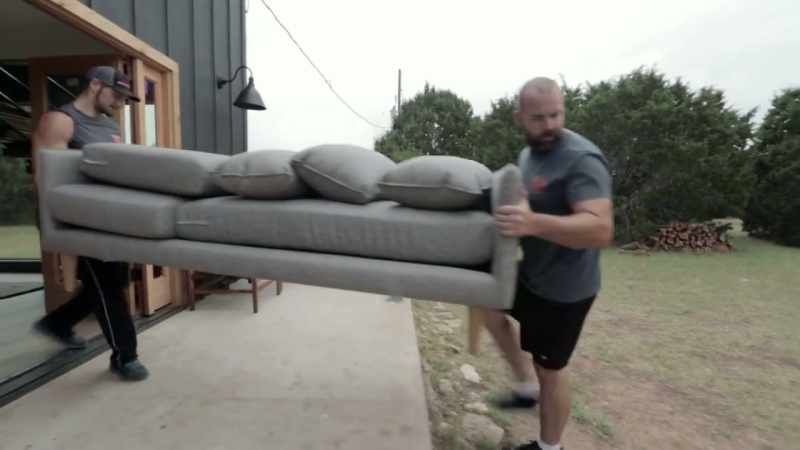I think this black leather couch is really gonna