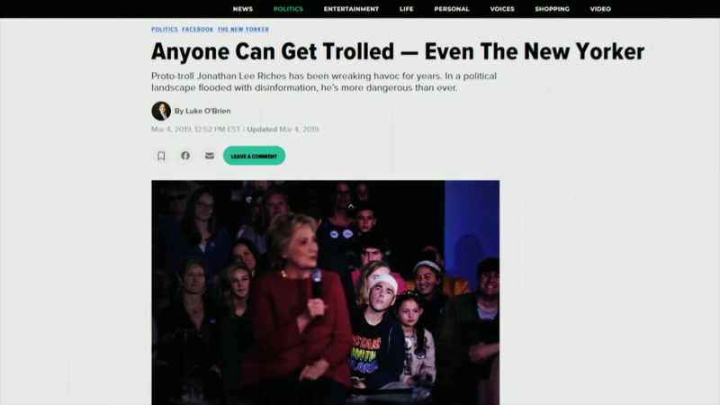 I think it was a big middle finger to mainstream media