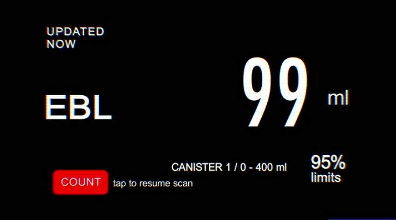 I think it started off somewhere around 100 milliliters