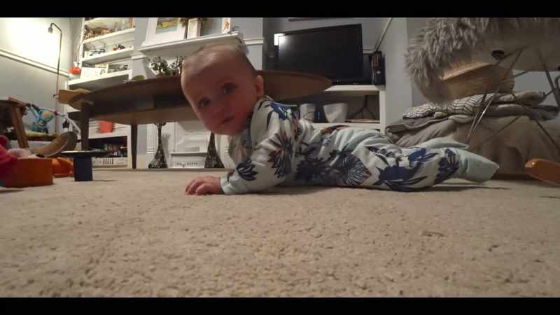 I think we thought that he would be crawling by now, so