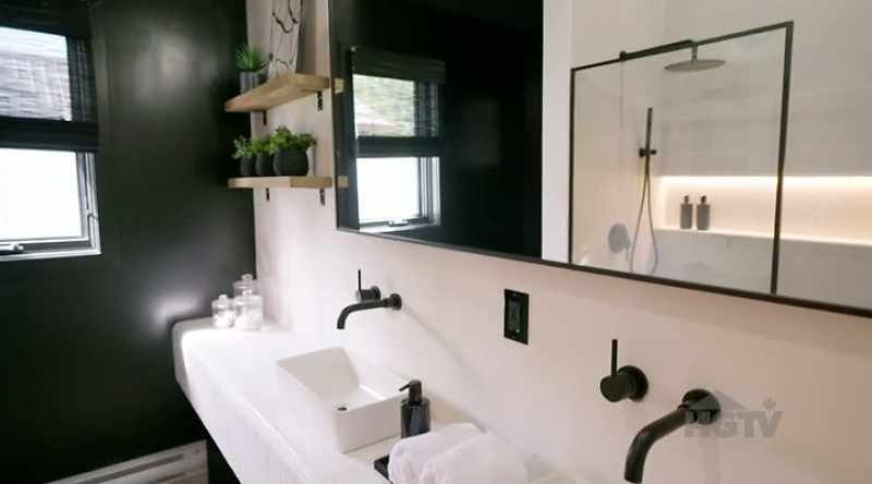 I thought the bathroom vanity being custom built