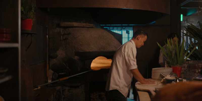 I watched the chef knead the dough