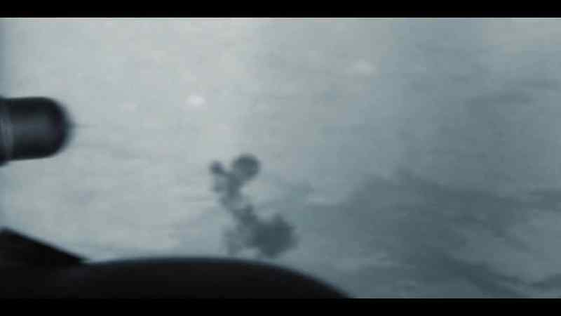 You hear the shrapnel, as the shells explode