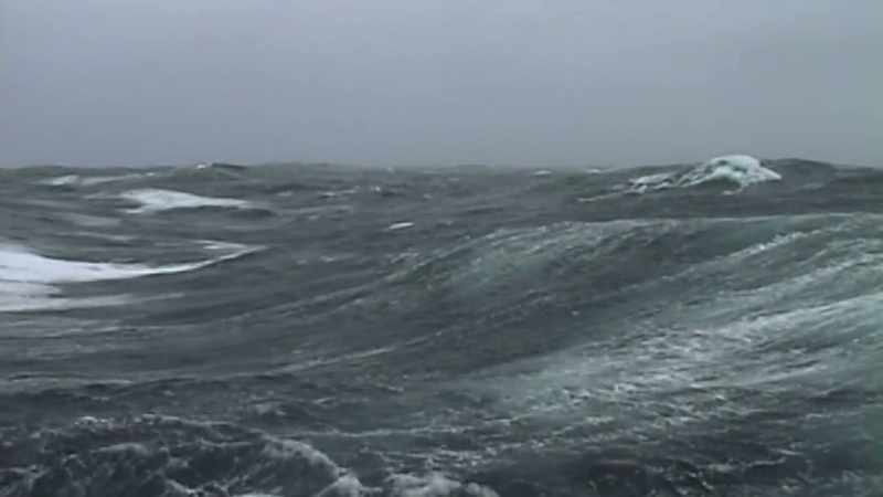 Ice five-inches thick forms on the boat