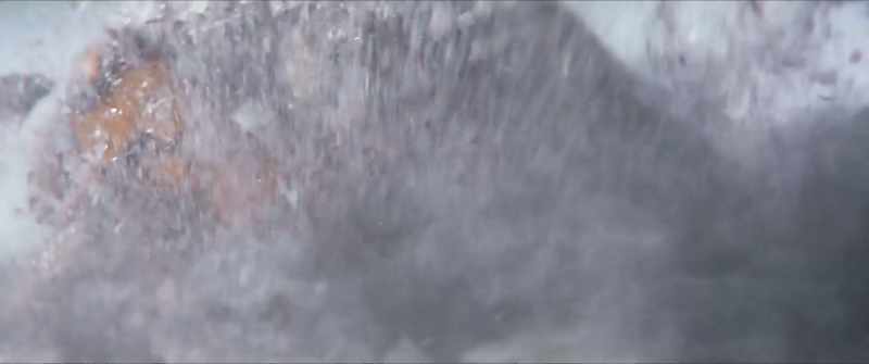 [ice shattering]