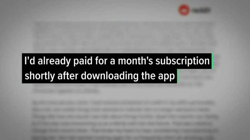 I'd already paid for a month's subscription