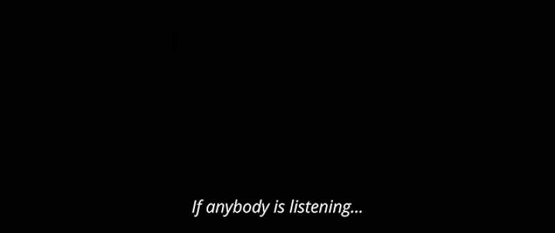 If anybody is listening