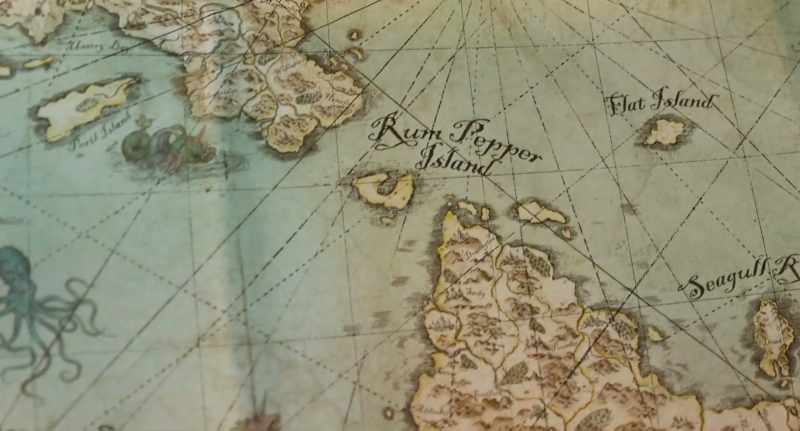 If we can make it to Rum Pepper Island, we'll be able to flag a ship