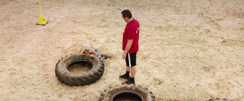 If you can't even flip a vulcanized rubber circle?