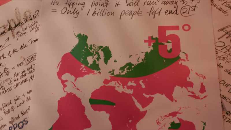 If you draw a line level with Paris all around the world
