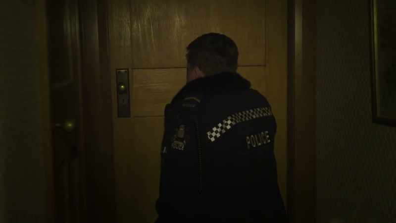 If Mrs Patterson is behind there, please just be there when we open the door