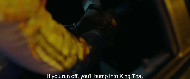 If you run off, you'll bump into King Tha