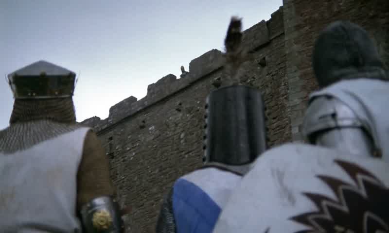 Go and tell your master that we have been charged by Godwith a sacred quest If he will give us food and shelter for the nighthe can join us in our quest for the Holy GrailWell I'll ask him but I don't