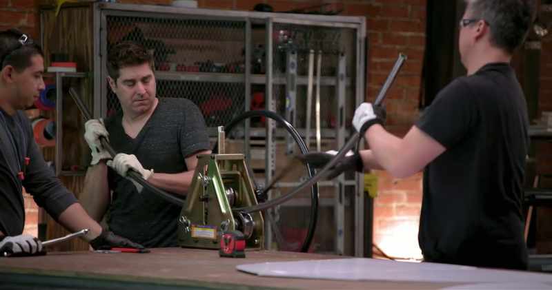 I'll bend the steel according to the foam core