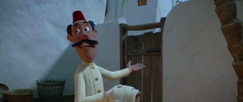 I'll just go over and return El Faza's kaftan