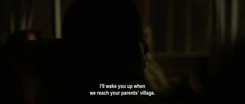 I'll wake you up when we reach your parents' village