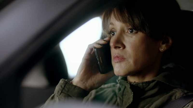 I'm coming down. [cell phone beeps]