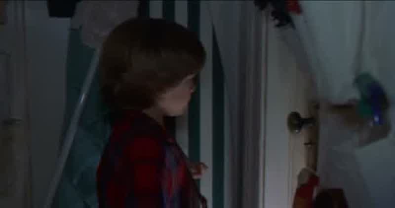 I'm coming for you shorty to pay you backfor all the misery you caused meWhat are you doingKid's in the closetScaring him a little just before I grab himAnd behind door number oneTowelsI saw this door
