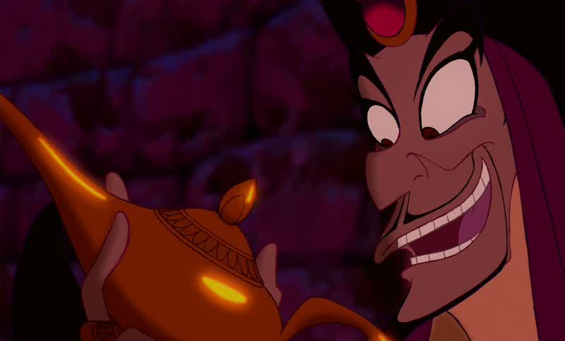 You know Al I'm getting reallyI don't think you're him Tonight the part of Alwill be played by a tall dark and sinister ugly manI am your master now I was afraid of thatGenie grant me my first wishI