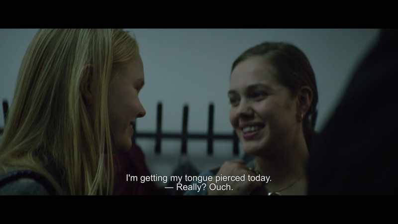 I'm getting my tongue pierced today. - Really? Ouch