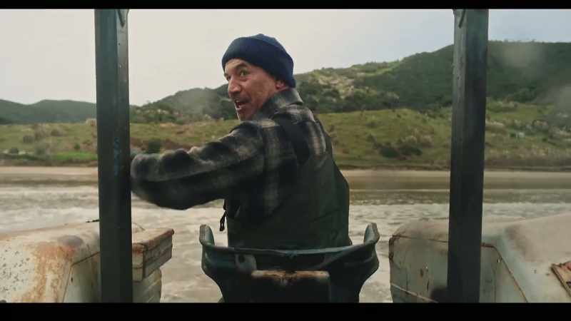 I'm going to push you off the trailer now!