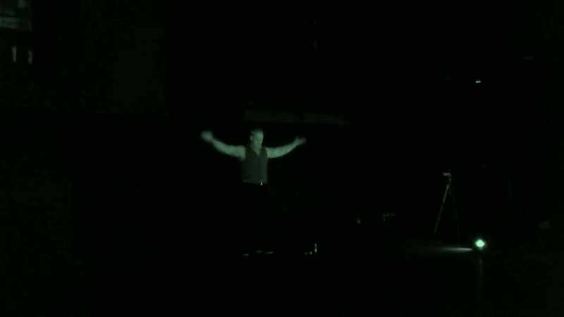 I'm going to put my arms up, go in between both my arms