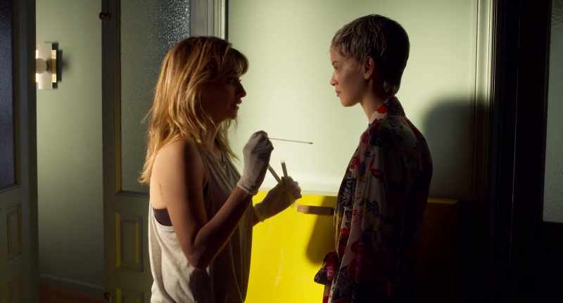 I'm gonna get you a saliva sample, all right? Open your mouth