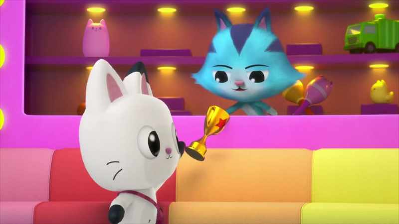 I'm gonna pick that trophy. -Here you go