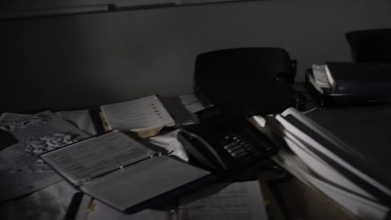 I'm inside Estes' office