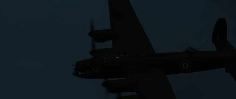I'm just glancing back now, I can see our mid upper gunner