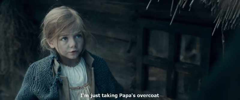 I'm just taking Papa's overcoat