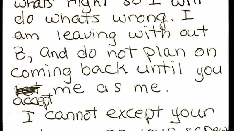 I'm leaving without B