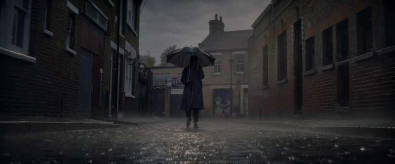 I'm outside your flat. [chuckles]