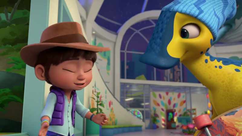 I'm Ridley. [chuckles] And I'm talking to a dinosaur. And his tail