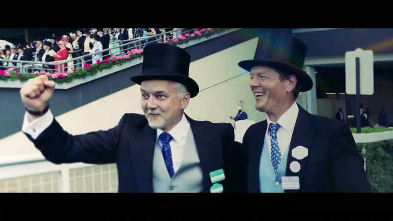 I'm running along the royal enclosure, jumping and shouting and screaming