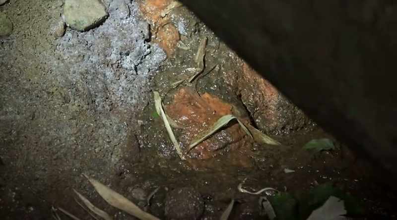 � I'm seeing a rust deposit that's running through
