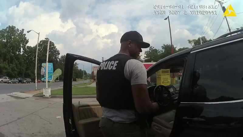 I'm with Detective Rayam here approaching this vehicle